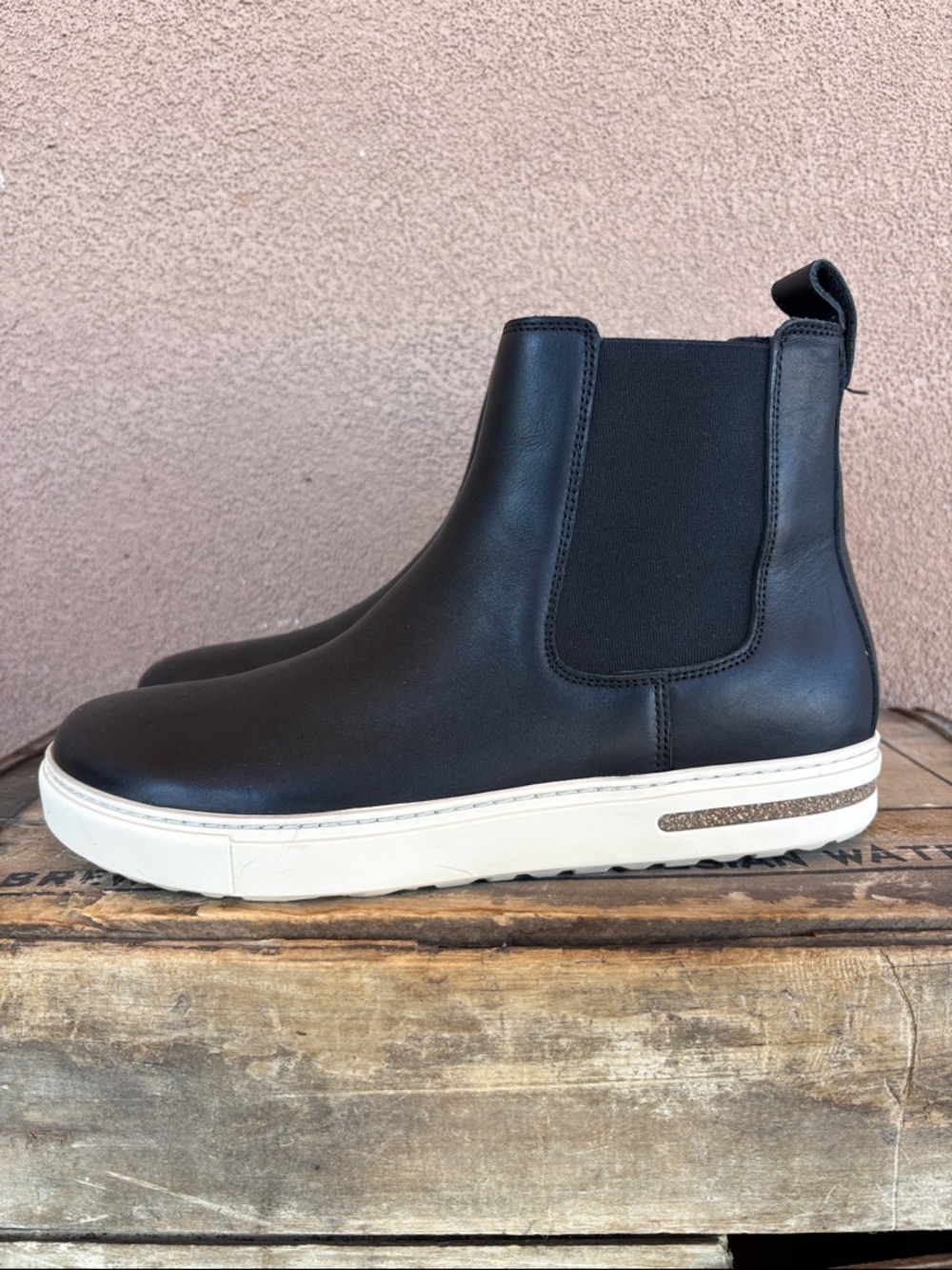 Birkenstock Bend Chelsea Boot In Black Leather - Picture 3 of 11